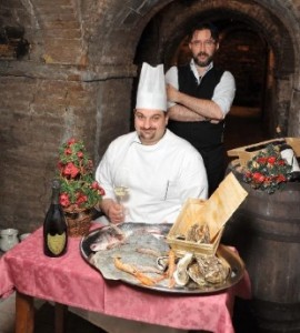 Massimiliano Santini e lo chef Simone Pasquini